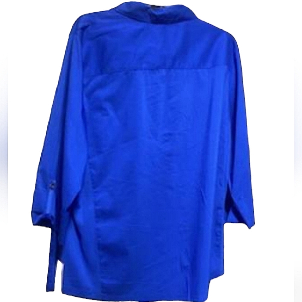 Rebecca Malone V neck 3/4 sleeve Button Down sz 1X - Picture 3 of 4